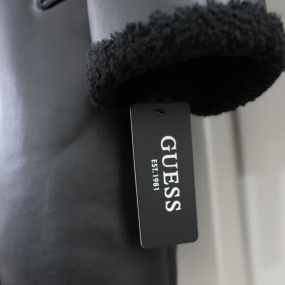 Guess men's trench coat faux fur black size XXL MSRP $350. - Picture 3 of 12